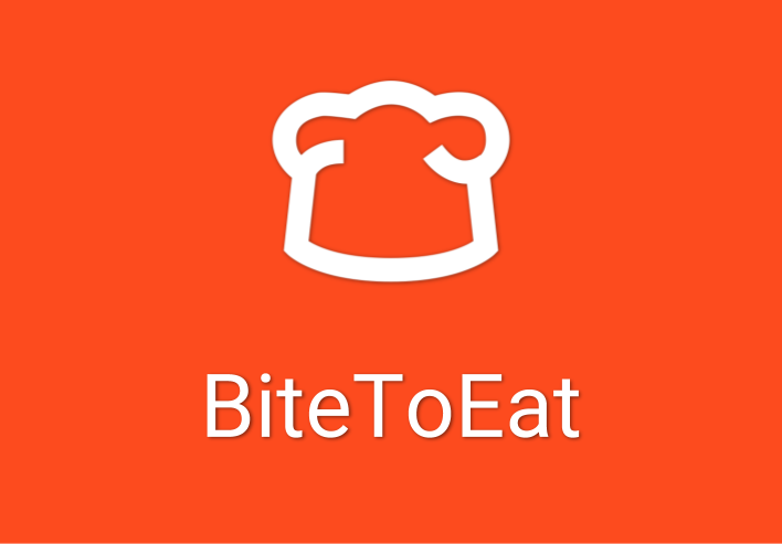 An image of the logo of the BiteToEat Android application