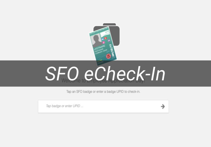 An image of the logo of the SFO eCheck-in application