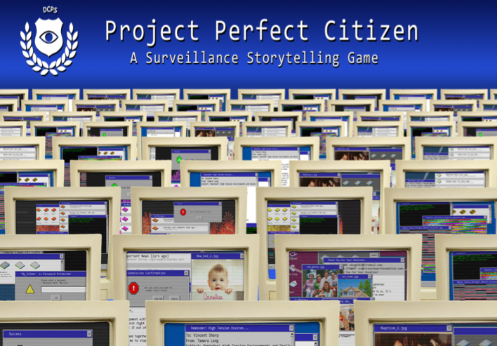 A promotional image for the video game Project Perfect Citizen