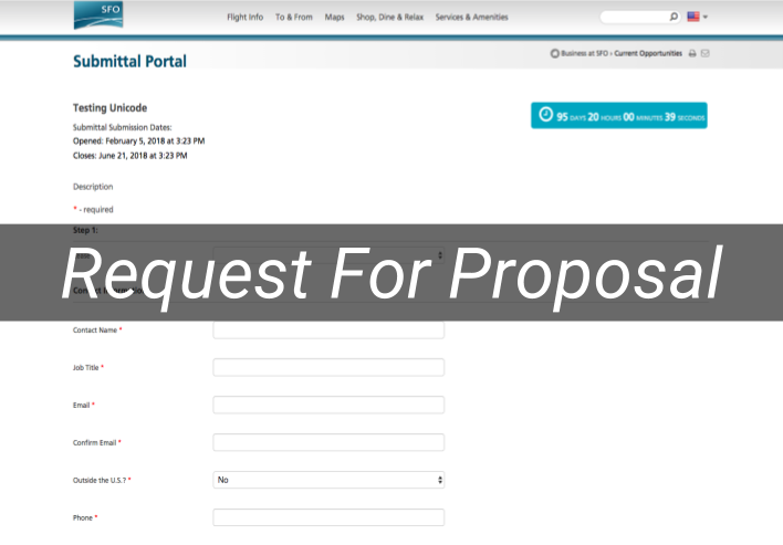 An image of the rfp.flysfo.com web application
